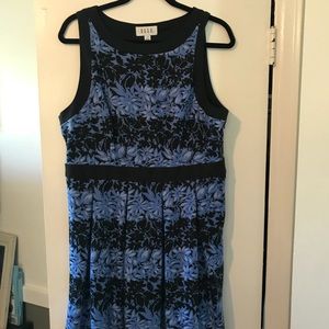 Blue and black dress